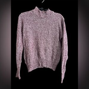Cozy Marled Turtleneck Sweater - Pink